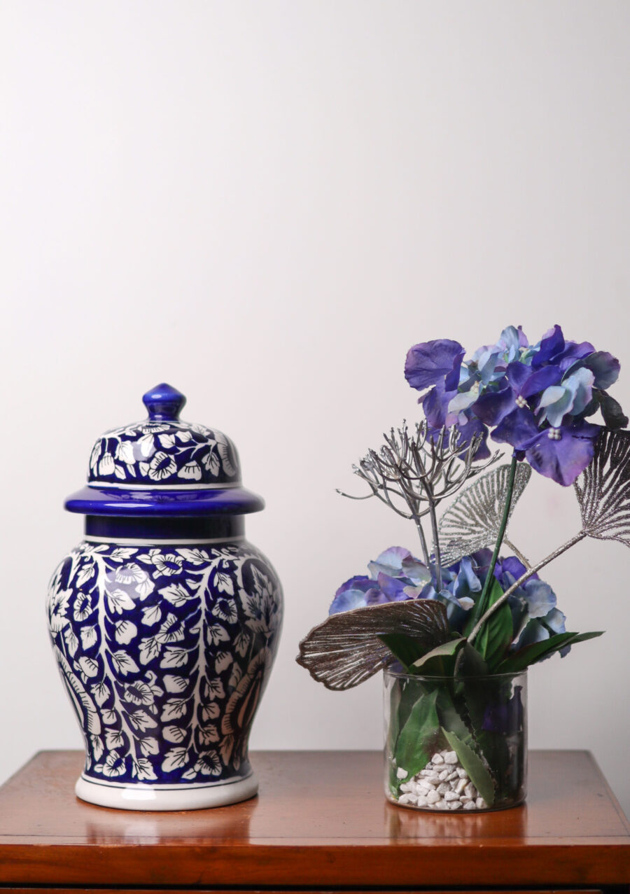 Indigo Serenity Prayer Vase