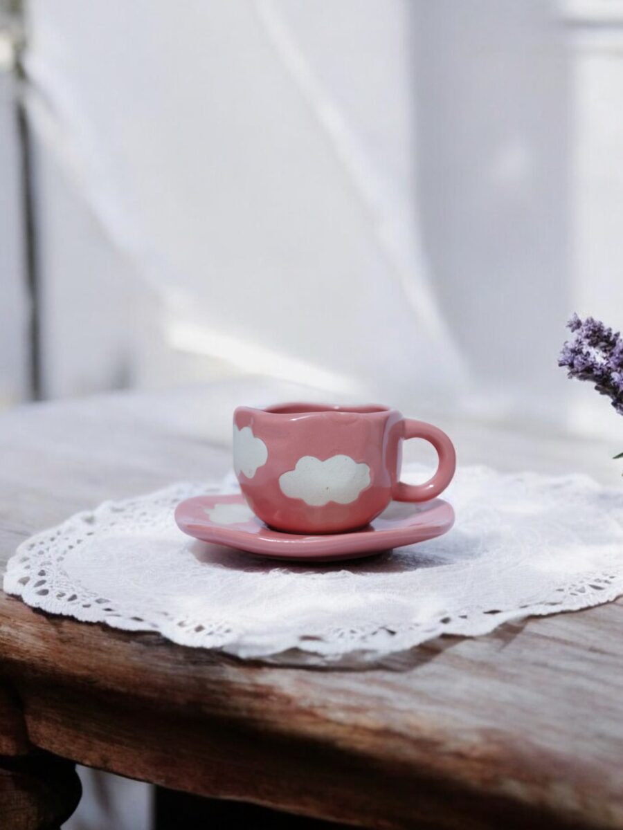 Scarlet Cloud Cup & Saucer