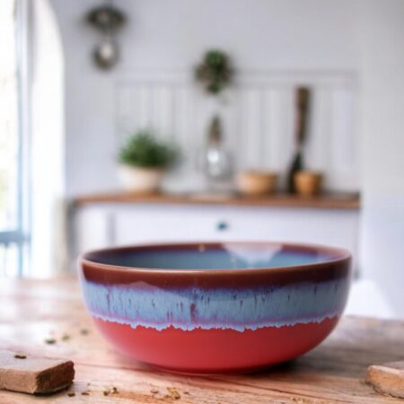 Coral Harmony Serving Bowl