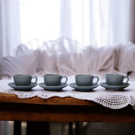 Serene Charcoal Cup & Saucer Set