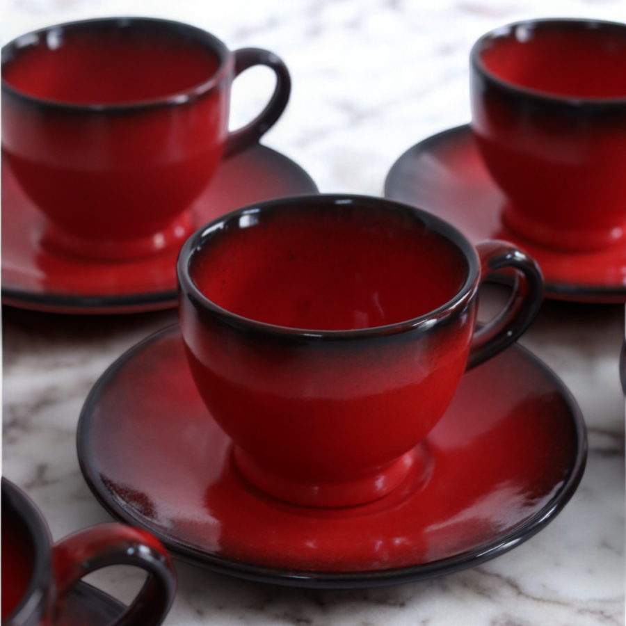 Red Velvet Tea Set