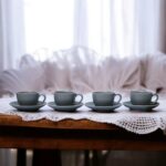 Serene Charcoal Cup & Saucer (Set of 4)